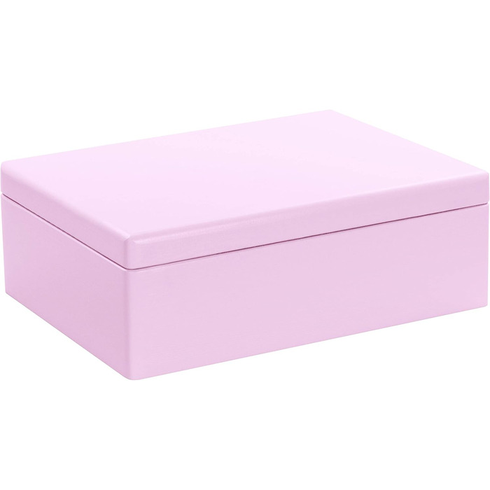 Large Wooden Box with Lid - All-Purpose Wooden Box - Storage Box | Toy Chest - Gift Packaging | Decorative Box for Crafts FSC® (approx. 40 x 30 x 14 cm | L, Pink)