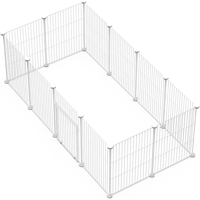 Металевий загін для кроликів LANGXUN: міцний дротяний загін, DIY монтаж, 12 шт. (120x60x38 см)