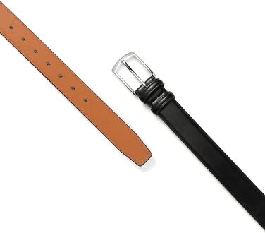 Чоловічий шкіряний ремінь VRLEGEND 35 мм для бізнесу та офіційних заходів, ремінь до костюма, з подарунковою коробкою, чорний, розмір 38W-41W (120 см)