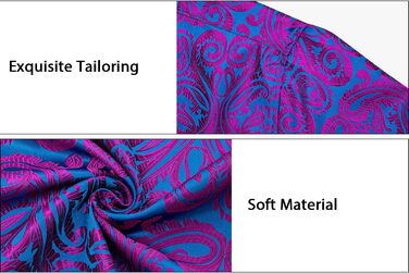 Чоловіча краватка DiBanGu з шовку, комплект з нагрудною хустиною та краватками, для весілля, формальний стиль, універсальний розмір (XXL, блакитний та рожевий)