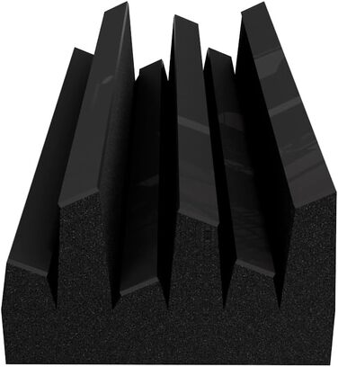 Набір акустичних диффузорів Arto-HALF (2 шт), 50x50 см, чорний глянцевий пластик — панелі для звукопоглинання та шумоізоляції стін