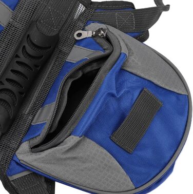 Рюкзак для собак Cyrank: набір посуду, жилет, сумка для спорядження, туристичний рюкзак для собак з світловідбиваючими смугами, жилет для собак, підходить для великих собак (S)