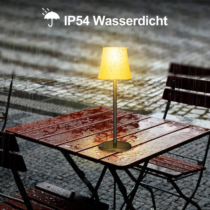 Бездротова LED лампа Suright для столу з регулюванням яскравості, 3 кольори + RGB, сенсорне керування, водонепроникність IP54, для ресторану, спальні, вечірки, кемпінгу, кав'ярні