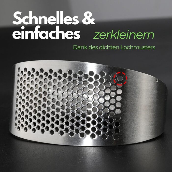 Прес для часнику CLOVE з подрібнювачем та скребком, нержавіюча сталь 18/10, ручна, для кухні