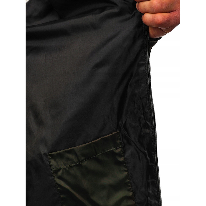 Чоловіча демісезонна куртка-бомбер Denley Khaki W3909_L