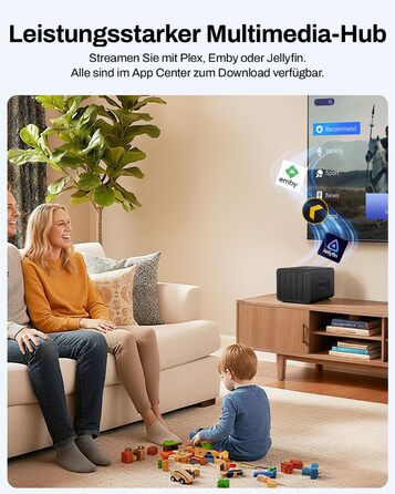 TERRAMASTER F2-425: 2-Bay NAS з Intel x86 Quad-Core CPU, 4 GB RAM, 2.5 GbE LAN – Мережевий сховище для дому (без жорсткого диска)