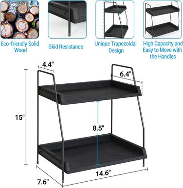Coffee bar accessories and organizers, countertop, coffee station, organizer, kitchen counter, shelf, organizer, coffee spice storage, lid holder, countertop shelf for bathrooms