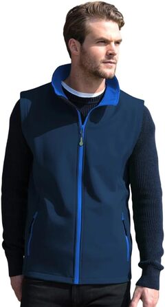 Унісекс жилет Softshell Result R232m для друку, темно-синій, розмір 4XL