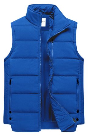 Жіноча пухова жилетка Chrisuno Casual з коміром-стійкою, стеганий верх, для активного відпочинку та катання на лижах (S, Синій)