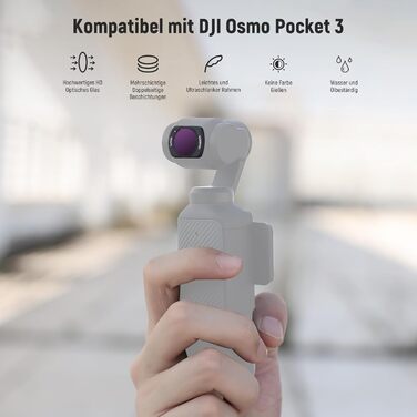 Набір фільтрів NEEWER CPL ND для DJI Osmo Pocket 3: CPL, ND16, ND64, ND256, з магнітним кріпленням, комплект з 14 фільтрів та 2 серветками