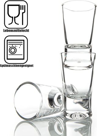 BigDean 48er Shot Glass Set - 2cl - robust + high-quality shot glasses made of glass - dishwasher-safe, food-grade - stable and prevents tipping