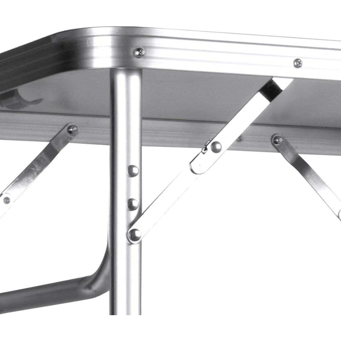 Складаний стіл для дітей 60 см, регульована висота, алюміній, для кемпінгу, саду, пікніка, грилю, подорожей (MDF стільниця, білий)