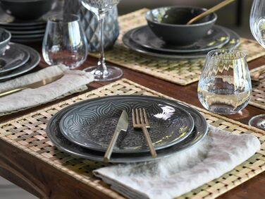 Набір посуду CreaTable Serie Orient Mandala 18 предметів, порцеляновий, для мікрохвильової печі та посудомийної машини, виготовлено в Європі