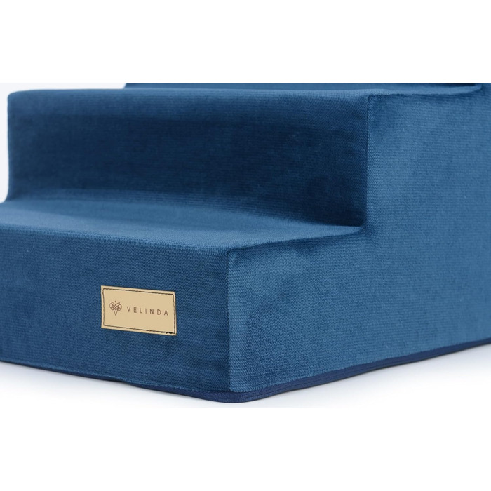 Сходинка для собак Velinda з 4 сходинками, також підходить для котів. Допомога у входженні для домашніх тварин. Матеріал: пінопласт. Колір: темно-синій