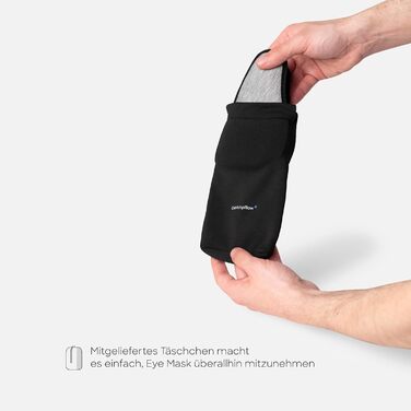 Ostrichpillow - Маска для сну | Ергономічна 3D-маска для сну | Підлаштовується під форму обличчя | Блокує світло для повної темряви | Сірий колір (Midnight Grey)