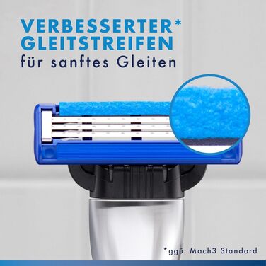 Смінні леза для чоловічих бритв Gillette Mach 3, 20 шт, сині