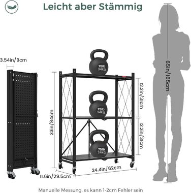 Deanic 5-Tier Folding Heavy-Duty Shelf