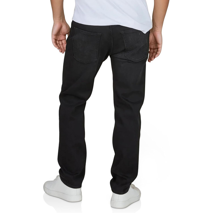 Джинси чоловічі JACK & JONES Clark Stretch Straight Fit, чорні (33W/32L)