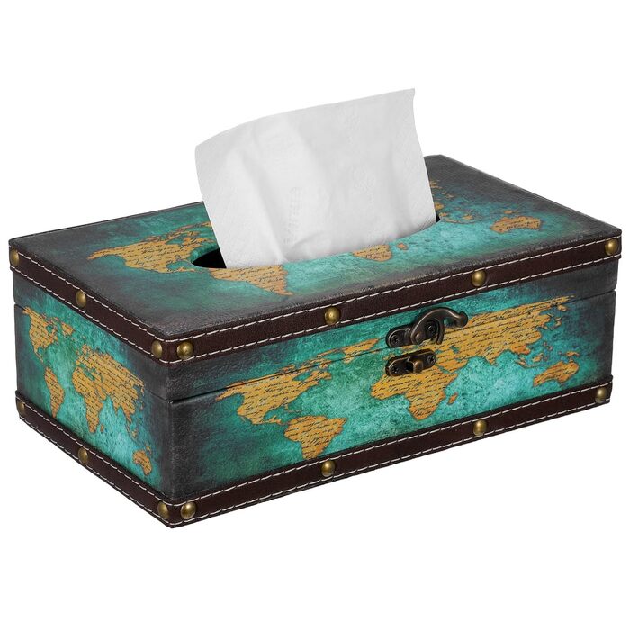 Стильна коробка для серветок у вінтажному стилі, тканинна, для дому, офісу