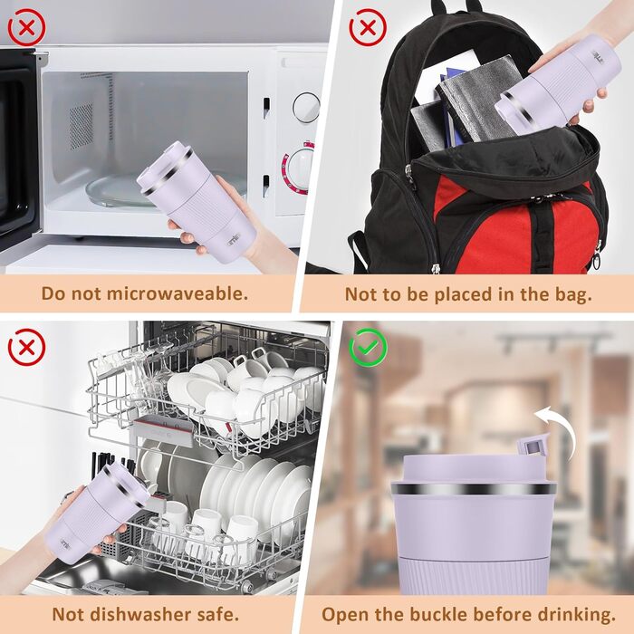 Термокружка KETIEE 510мл, з подвійними стінками, для кави та чаю, зелений колір