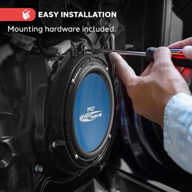 Автомобільний сабвуфер Pyle PLBW84 600Вт, 8 дюймів, Blue Wave, високопродуктивний