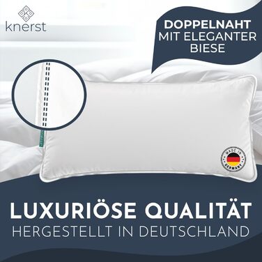 KNERST® Pillow 40x60 cm Made in Germany - Head pillow 40 x 60 against neck pain & tension - Bed pillow for healthy & restful sleep - Öko-Tex - Pillow - Cushion - Sleeping pillow