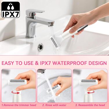 Електричний жіночий тример YGVQN 8-в-1 для тіла: бікіні, ноги, обличчя, брови, ніс. LED дисплей, водонепроникність IPX7, USB-зарядка.