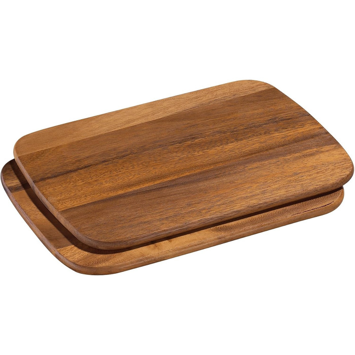 Zassenhaus Serving Tray Wood | 53×41×7cm | Tea Tray & Breakfast Board Wood | 2-Piece Set | Made from Sustainable Acacia | Snack Board | Easy to Clean | Robust | 28 x 20 cm
