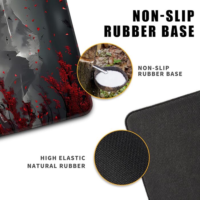 MiaVibte килимок для столу з Японії, Riverside Повний Місяць, ігровий килимок для миші, XL килимок для клавіатури, килимок для комп'ютера/ноутбука, 80 x 30 см, декор столу Dark Moon Canyon