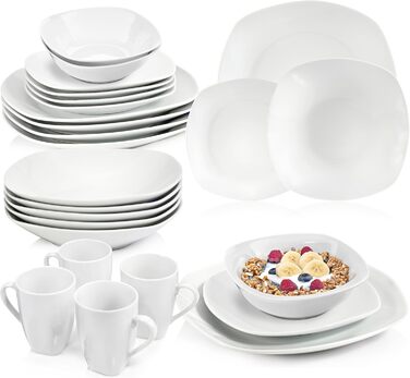 Набір сервірувальних тарілок Sänger Bilgola, 2 шт., порцеляна, білий, 23 x 34 см, для м'яса, риби та закусок, PREMIUM COLLECTION