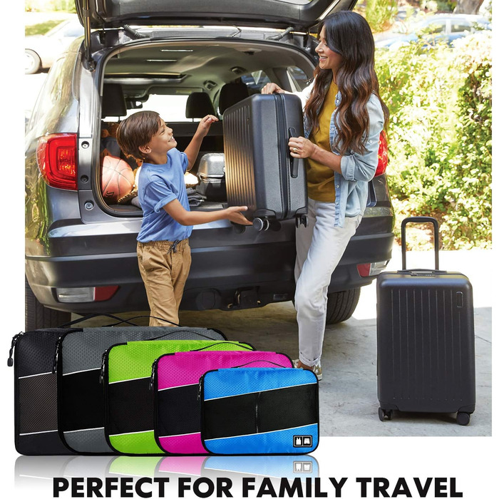 Органайзери для подорожей - набір 8 шт. (сірий/блакитний)