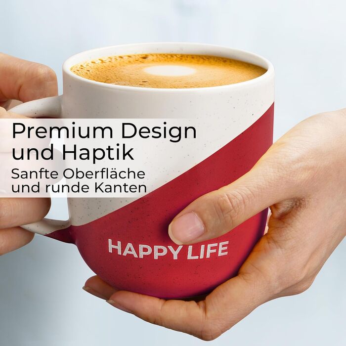 Набір кавових чашок Miamio 4 шт. по 300 мл з приколами. Подарунок для мами, тата, друзів, сім'ї. Безпечно для мікрохвильовки та посудомийної машини (Дизайн A)