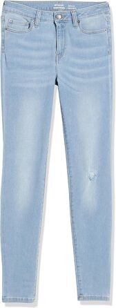 Джинси жіночі Amazon Essentials Skinny з еластичного деніму, висока посадка, колір - вицвілий синій (довжина 42)