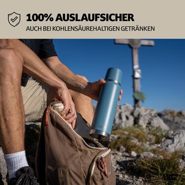Jaco® Thermos Flask 1L, 750ml, 500ml | Thermos with Cup | Our thermos flask keeps drinks hot for at least 24 hours | The insulated flask with double-walled insulation is 100% leak-proof & made from recycled stainless steel.
