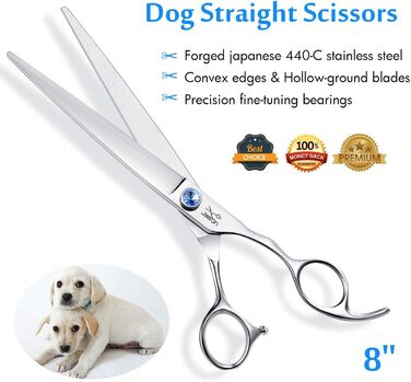 Професійна ножиця для грумінгу собак JASON 7' - витончена ножиця для витончення шерсті, з японської сталі 440C (21 зуб). Ідеально для професійного догляду за собаками.