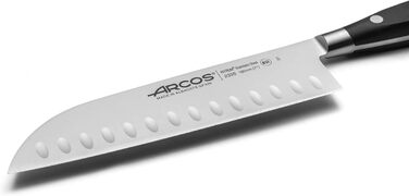 Ніж Santoku Arcos Riviera 180 мм з нержавіючої сталі з титаном, чорний | Іспанський ніж для кухні