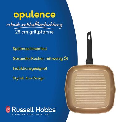 Сковорода гриль Russell Hobbs RH01674BEU7 28 см з антипригарним покриттям (індукція)