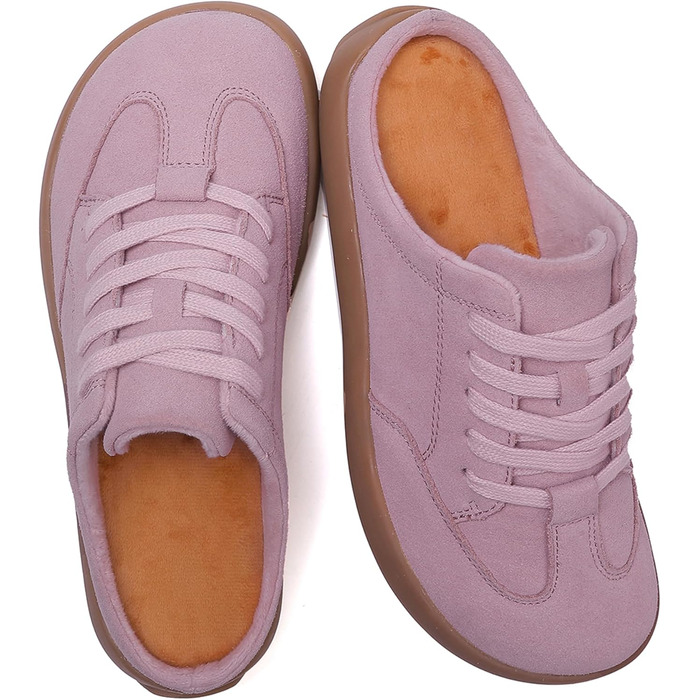 Тапочки жіночі UBFEN, теплі мюлі, зрізані, плюшеві, зручні, рожеві, антиковзаючі, для дому та вулиці (36 EU)