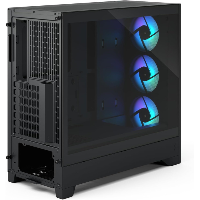 Корпус для ПК Fractal Design Pop Air 2 Black Mesh ATX, 3x 120 мм вентилятори, загартоване скло, RGB, чорний