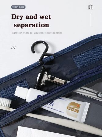 Сумка для подорожей з організацією, сіра. З металевим гачком для підвішування.