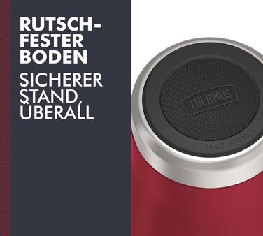 Термос ICON MUG 0,47л, темно-сірий/графітовий матовий, керамічний термос-чашка 470мл, термокружка для кави з нержавіючої сталі, ізотермічна кружка, 7 годин гаряче / 22 години холодне, придатна для миття в посудомийній машині, абсолютно герметична, без BPA