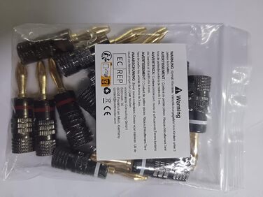 12шт банан-штекерів, 24K позолота, банан-штекерні роз'єми з гвинтовою фіксацією для акустичних кабелів, аудіо, динаміків, терміналів, паяння, HiFi, ресивери, підсилювачі, 6 червоних та 6 білих