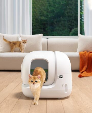 PETKIT Pura Max 2 - автоматичний самоочисний лоток для котів, 76л, з функцією контролю через додаток, для кількох котів, з дезодорантом