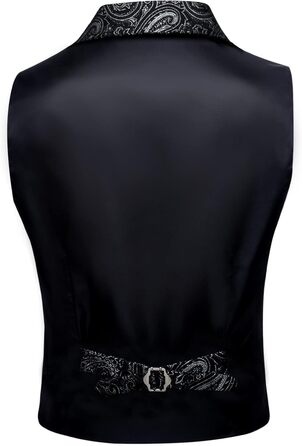 Жилет чоловічий Вікторіанський Стимпанк Готичний з Пайслі. Чорний/Сріблястий. Для вечірок, Halloween, формальних заходів