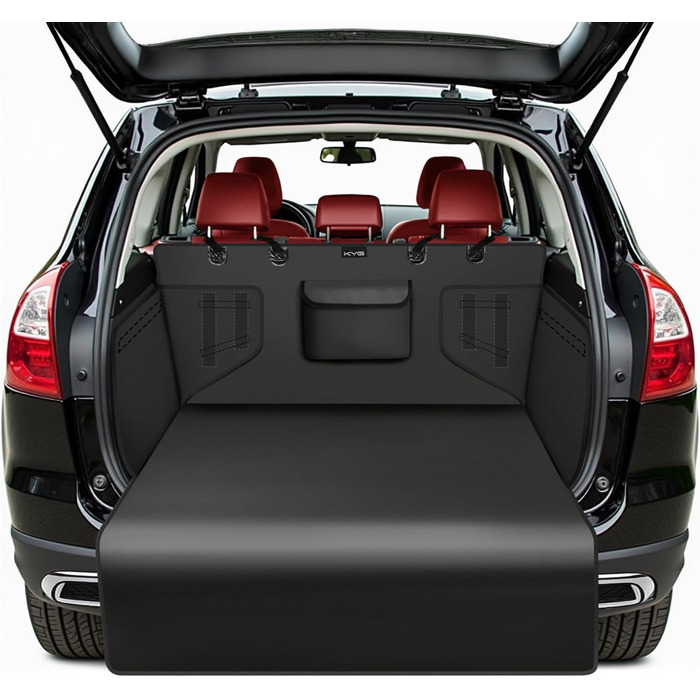 Захист для багажника автомобіля KYG: водонепроникний килимок для собак з боковими захистами, 185x105x38 см, чорний