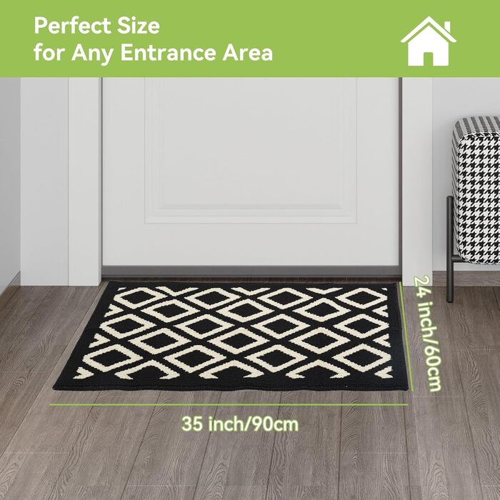 Килимок для дому OTRAKI, 60x90 см, антиковзаюча підлога, легко миється, для собак, вітальні, входу, кухні, тераси