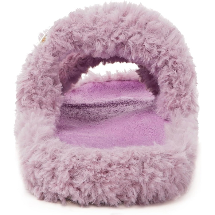 Домашні тапочки Dokela для жінок з меморі-піною, м'які, з штучним хутром, відкриті, легкі, з антиковзаючою підошвою, для дому, теплі, зручні, сліпони, 37/38 EU, фіолетові