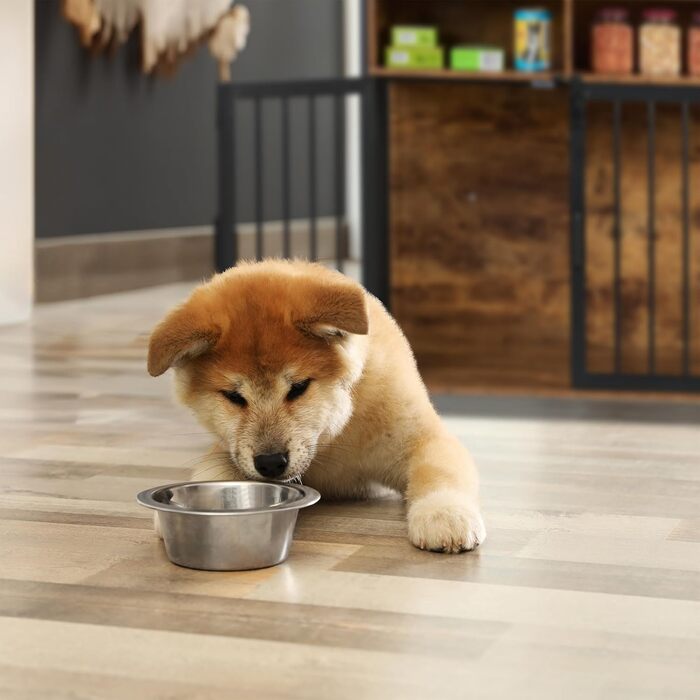 Клітка для собак Relaxdays у стилі меблів, HBT: 85x80x54 см, з полицею, 2 дверцятами, дерев'яний дизайн, коричнево-чорна, розмір 54 x 80 x 85 см