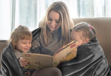 Плед Utopia Bedding: теплий та м'який флісовий плед 200x150 см сірого кольору для ліжка, дивана та крісла