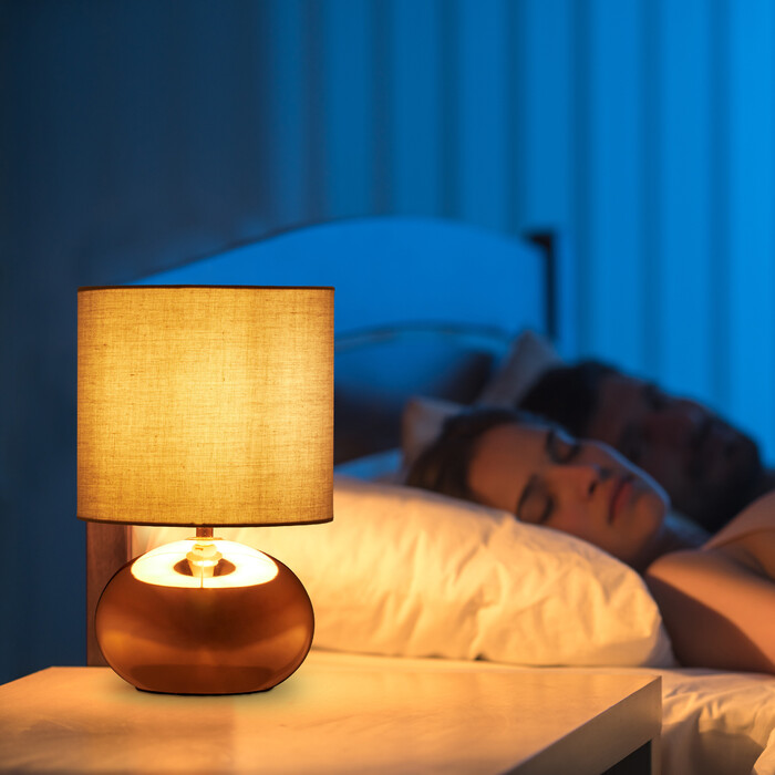 Relaxdays Round Table Lamp with Touch Function